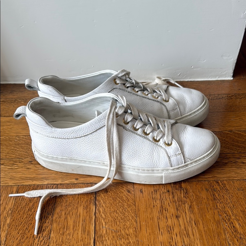 M. From White Leather Sneakers (size 37.5) - Picture 2 of 4